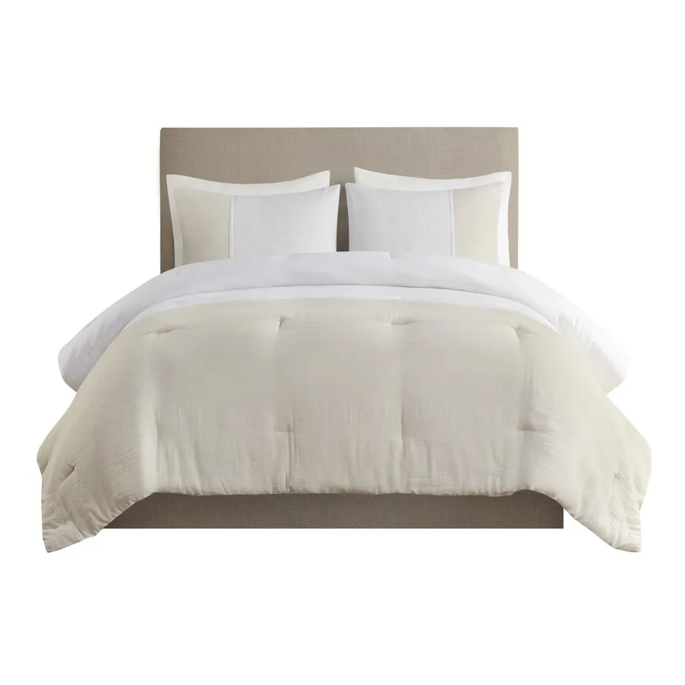 3 Piece Gauze Oversized Comforter Full/Queen Set