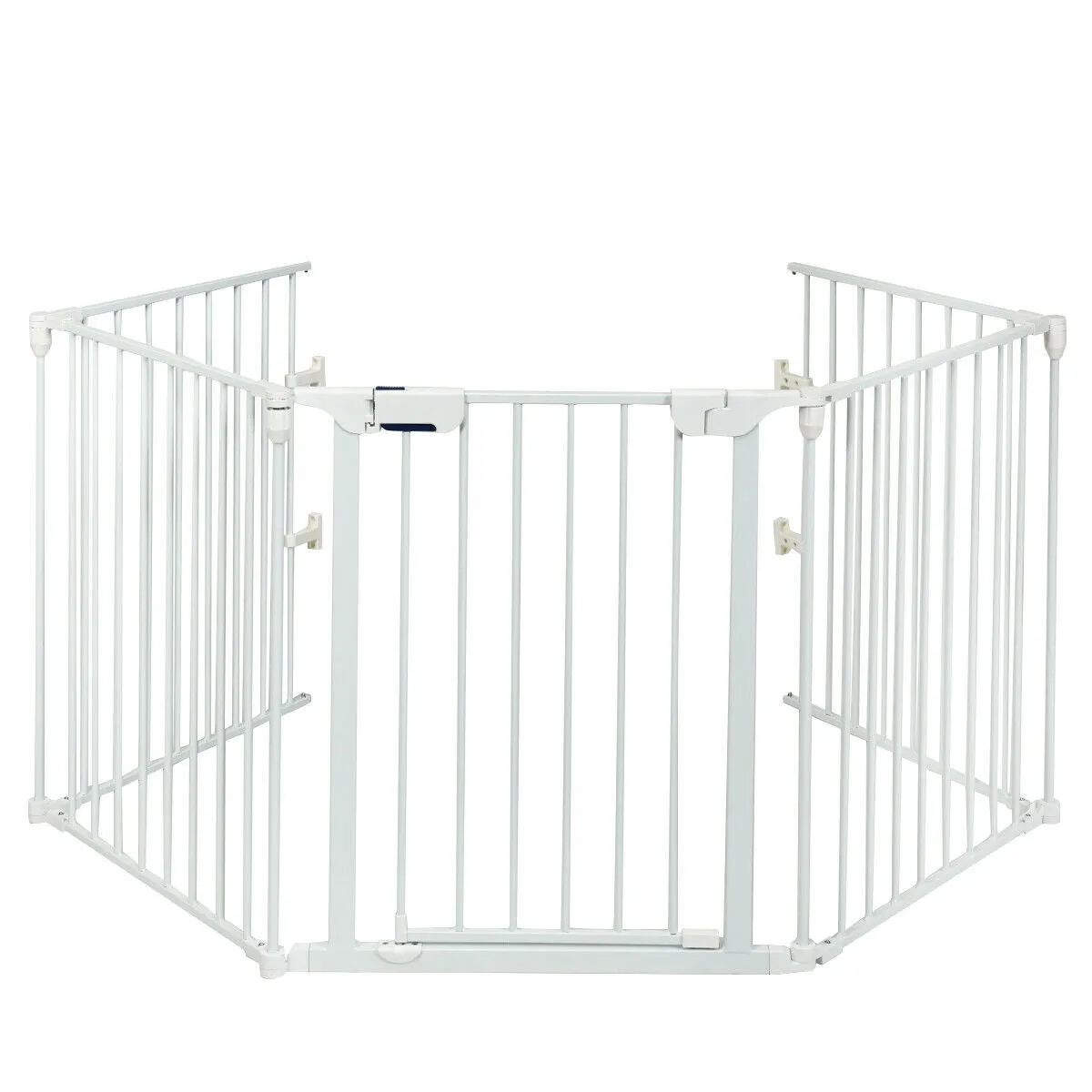 5 Panel Adjustable Baby Gate - White