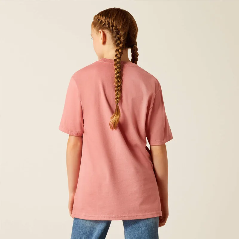 Ariat Girl's Dusty Rose Mini Cow Squad Tee 10052539