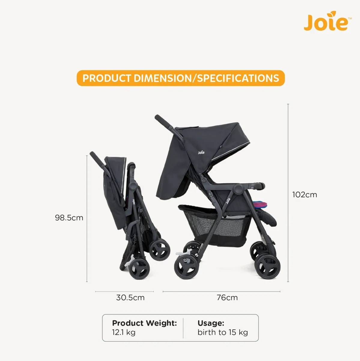 Baby Stroller- AIRE TWIN W/ RC- ROSY & SEA