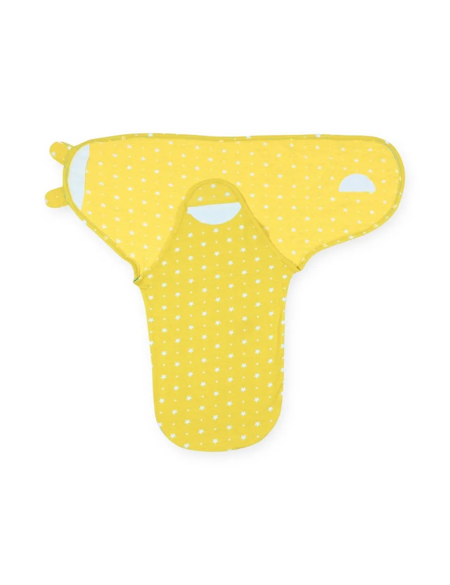 Baby Swaddle Combo- Blue, Pink & Yellow Star