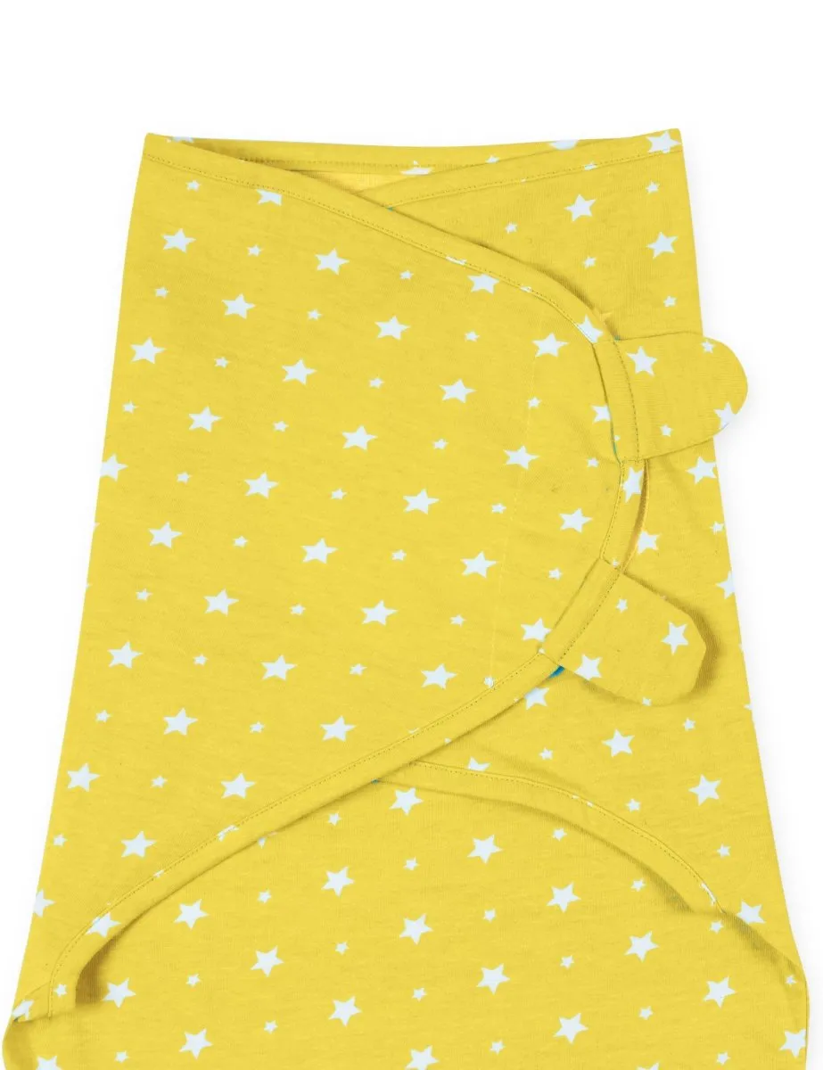 Baby Swaddle Combo- Blue, Pink & Yellow Star