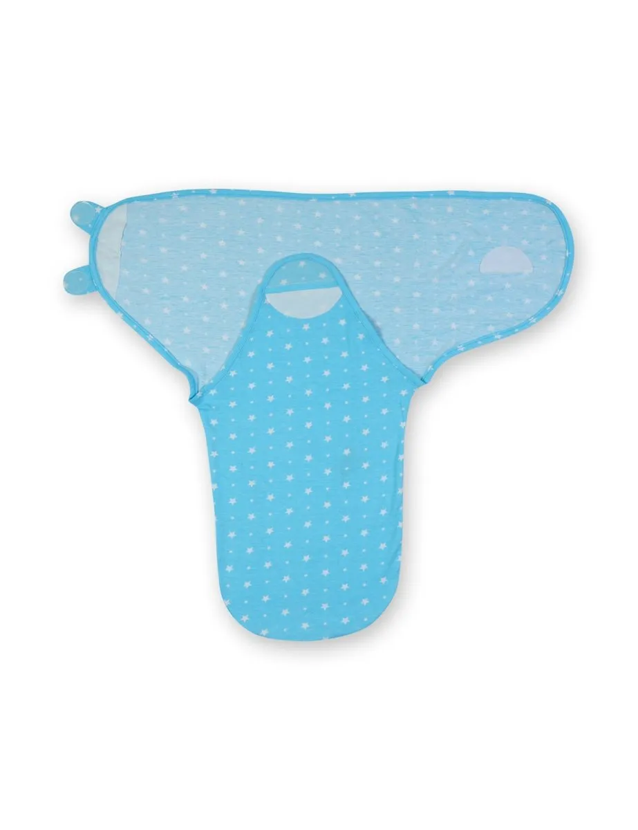 Baby Swaddle Combo- Blue, Pink & Yellow Star