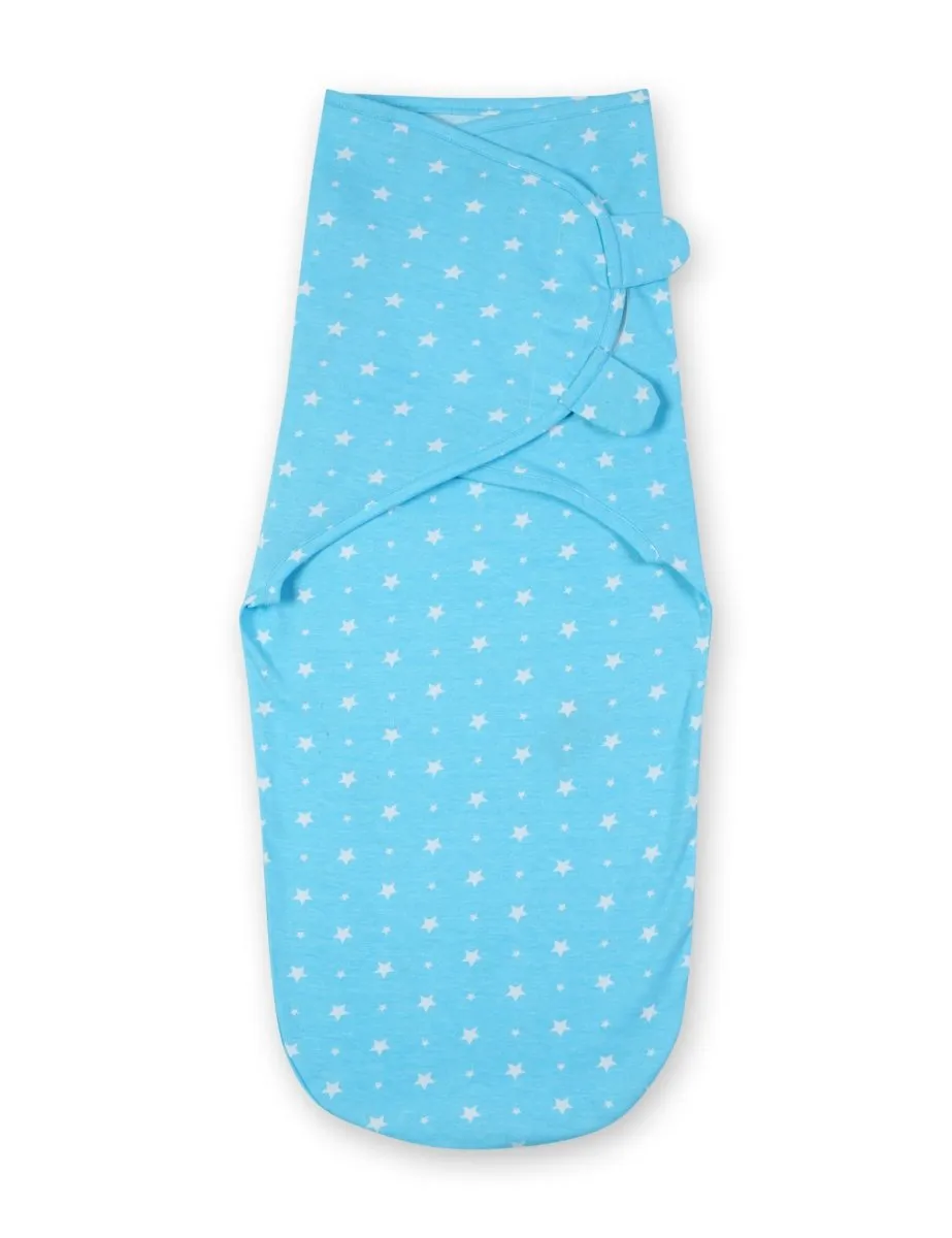 Baby Swaddle Combo- Blue, Pink & Yellow Star