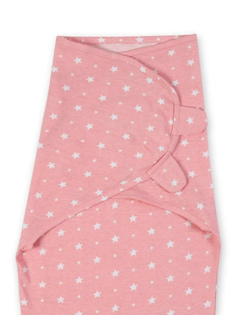 Baby Swaddle Combo- Blue, Pink & Yellow Star