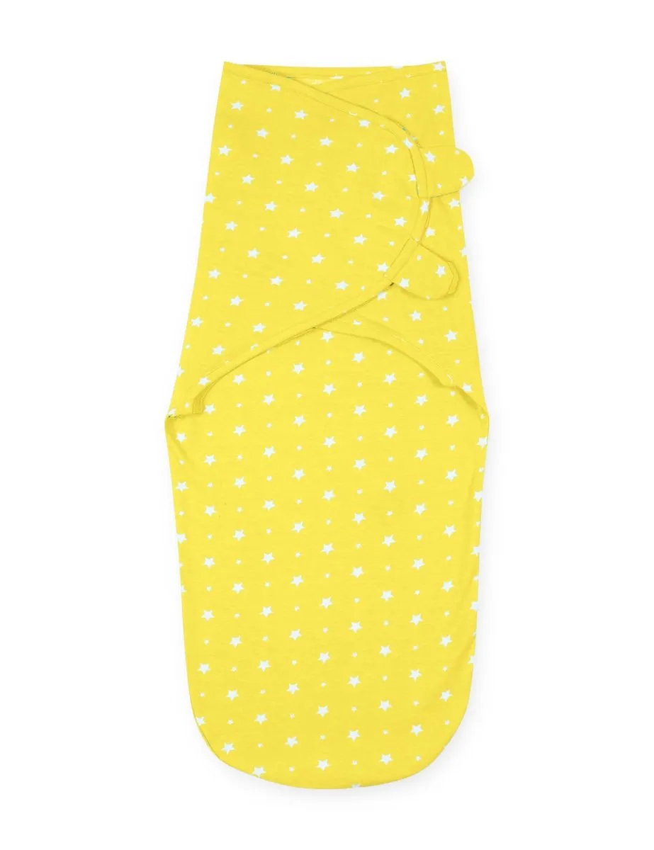 Baby Swaddle Combo- Blue, Pink & Yellow Star