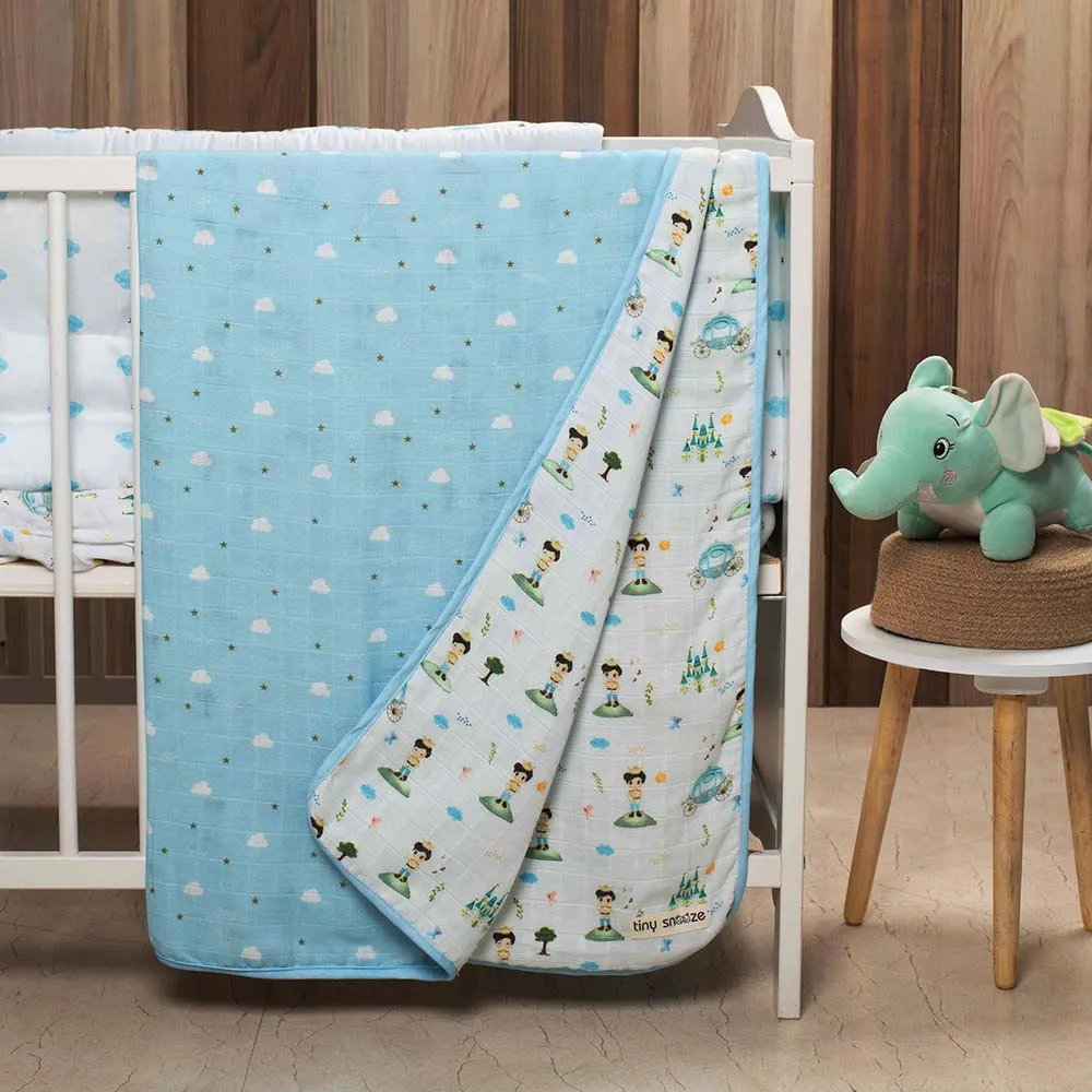 Blue The Little Prince Mini Cot Bedding Set