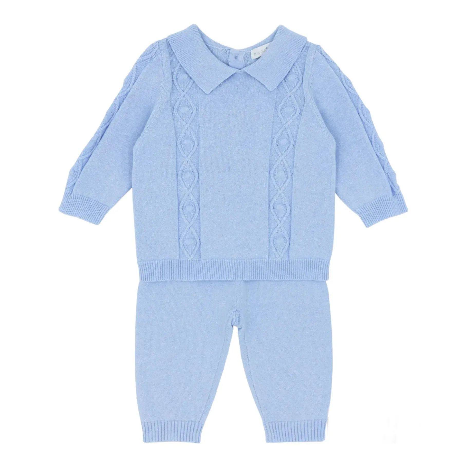 blues baby - 2 piece knit set, top and trousers