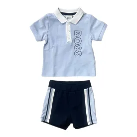 Boss - Blue 2 piece shorts set 3m-18m