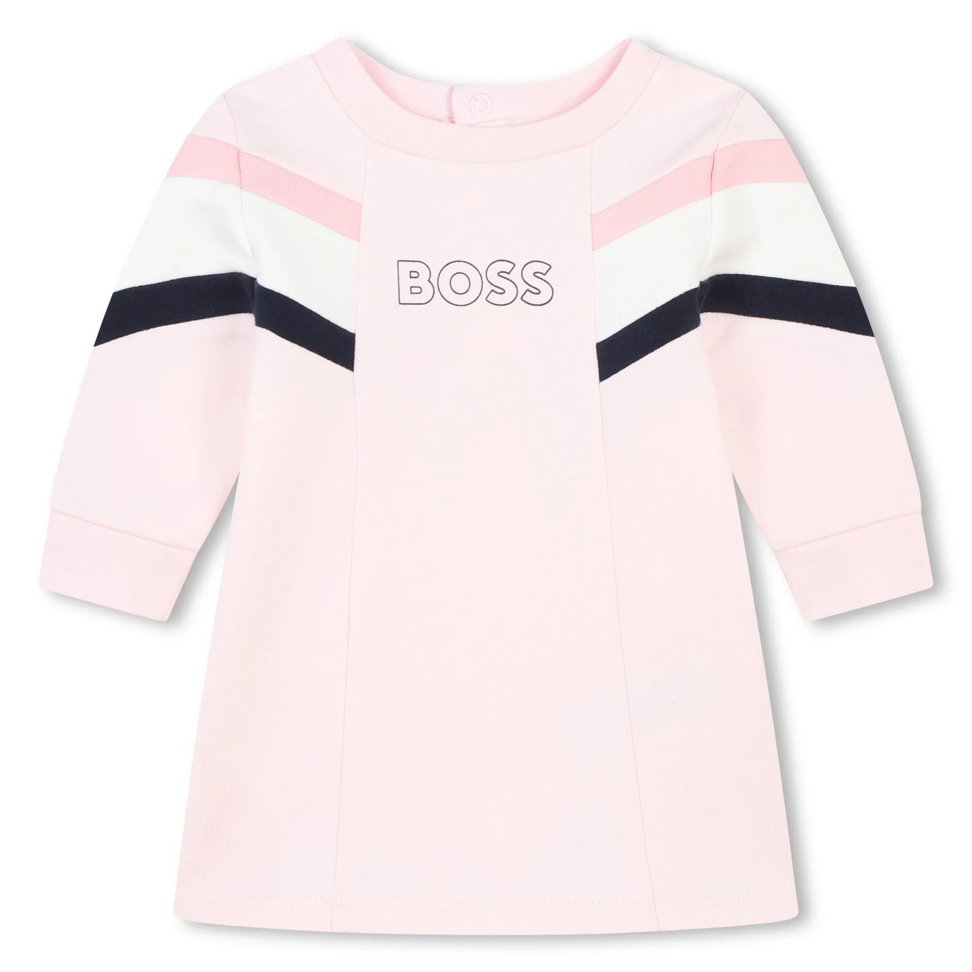 Boss - Pale pink baby long sleeved dress