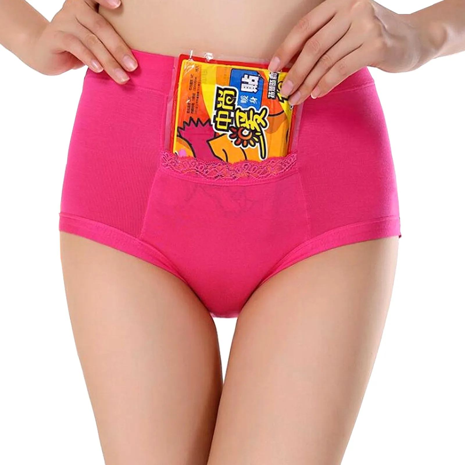 CODE RED Period Panties with Pocket- Hot Pink- 3XL