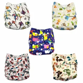 Combo of 5 Reusable Diapers - Option K