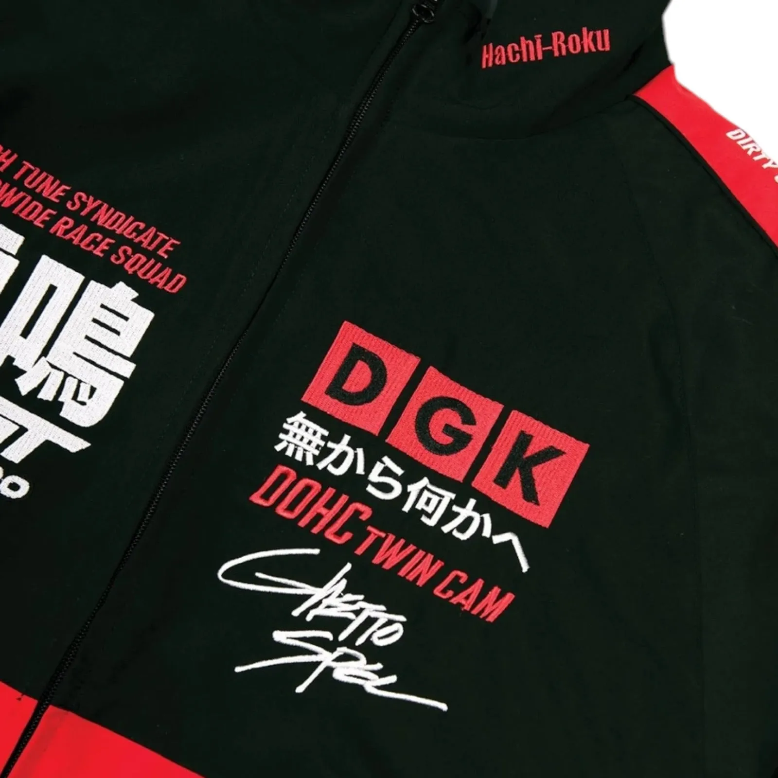 DGK SAKURA RACING JACKET BLACK/RED