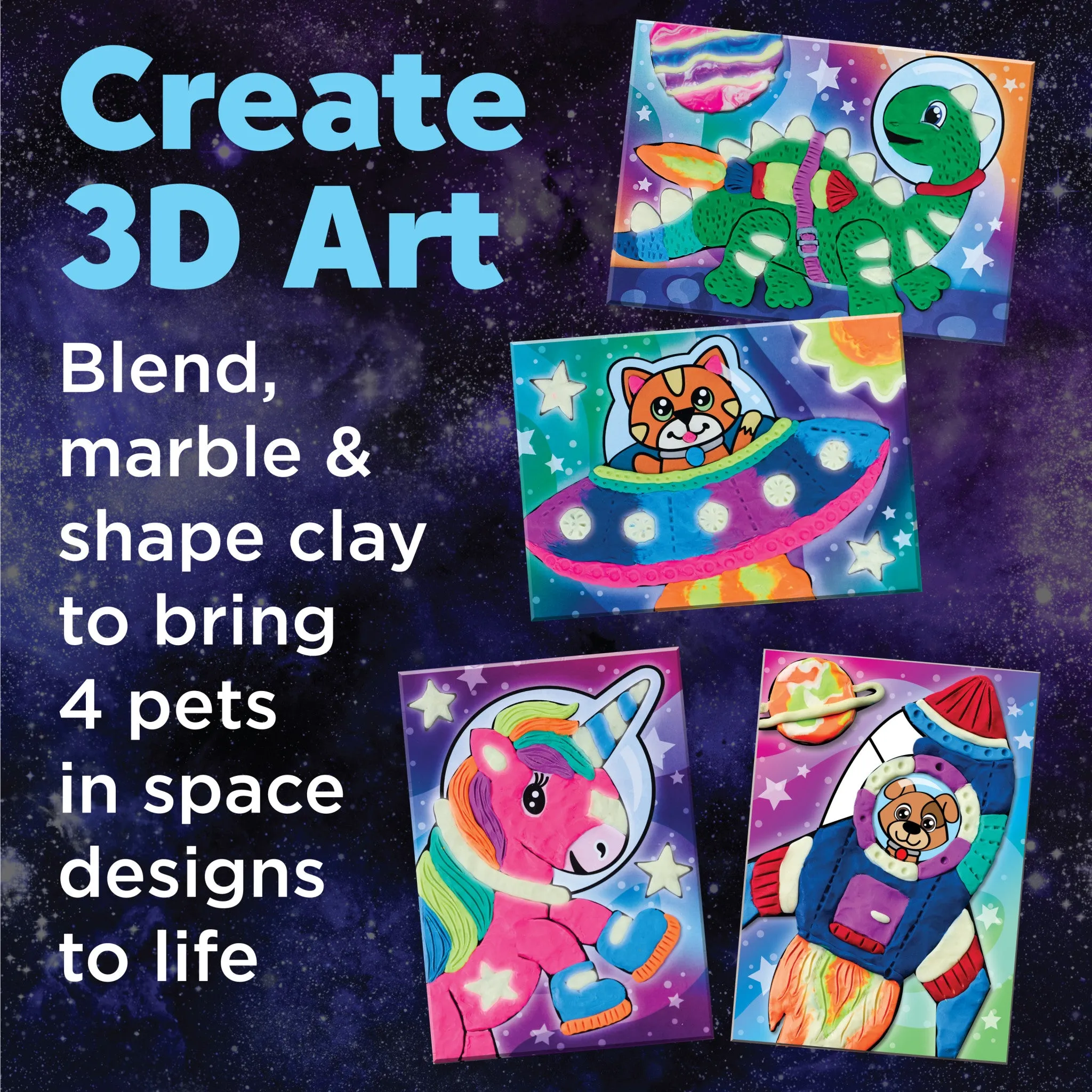 Do Art Coloring with Clay Space Pets - #14347