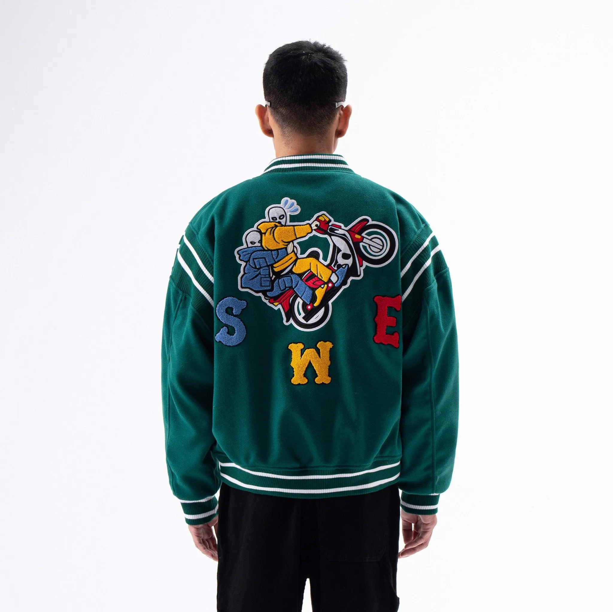 DREAM VARSITY JACKET - GREEN