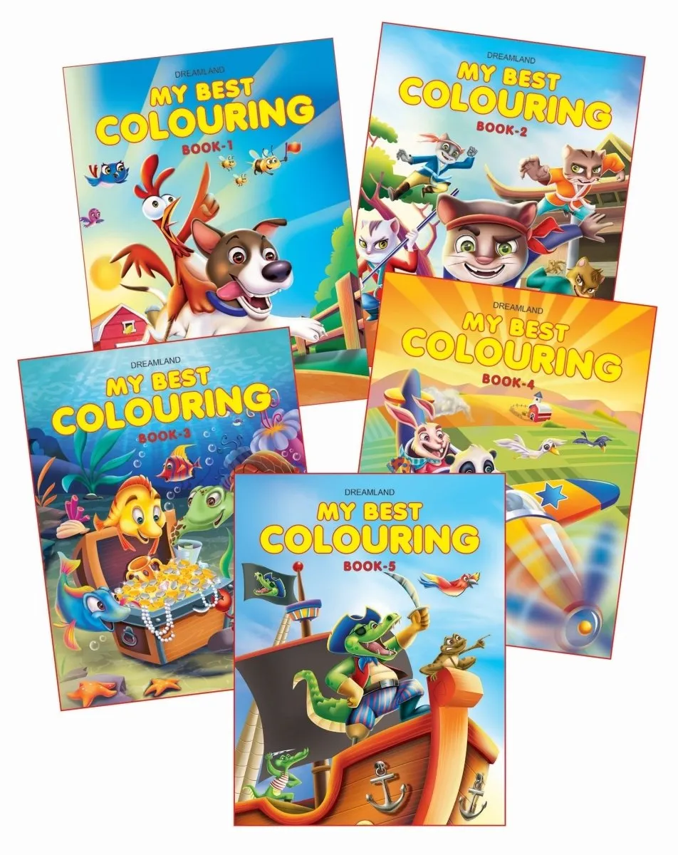 Dreamland Publications Best Colouring- Pack (5 Titles)