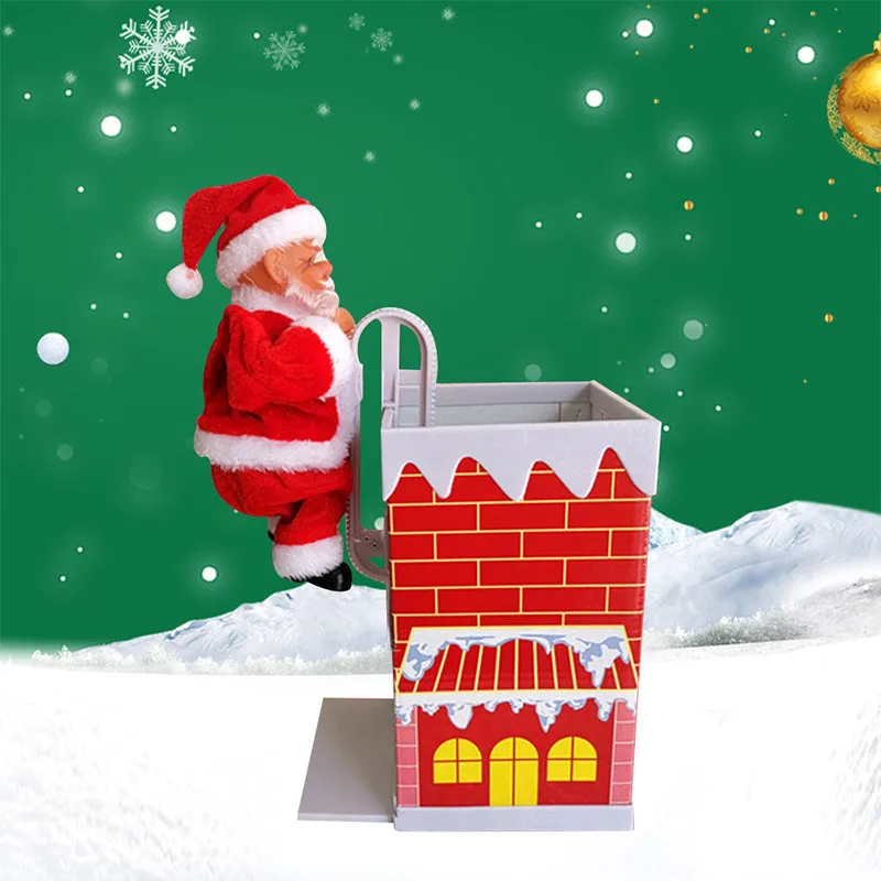 🎅Electric Santa Claus Climbing Ladder with Music