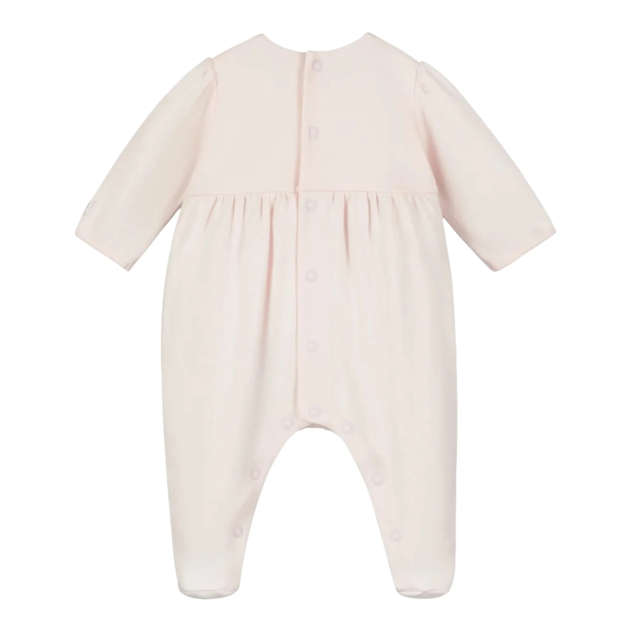 Emile et Rose - Light pink romper with embroidered yolk