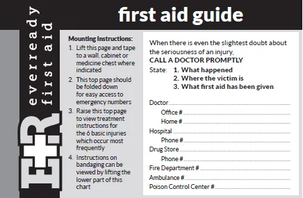 Ever Ready First Aid Chart & Illustration