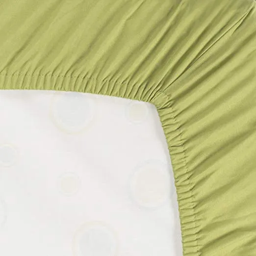 Green Fitted Crib Sheet