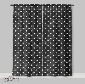 Hollywood Marilyn Polka Dot Script Curtains