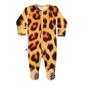 Inchworm Alley Organic Footie - Cheetah - 0 to 3 Months