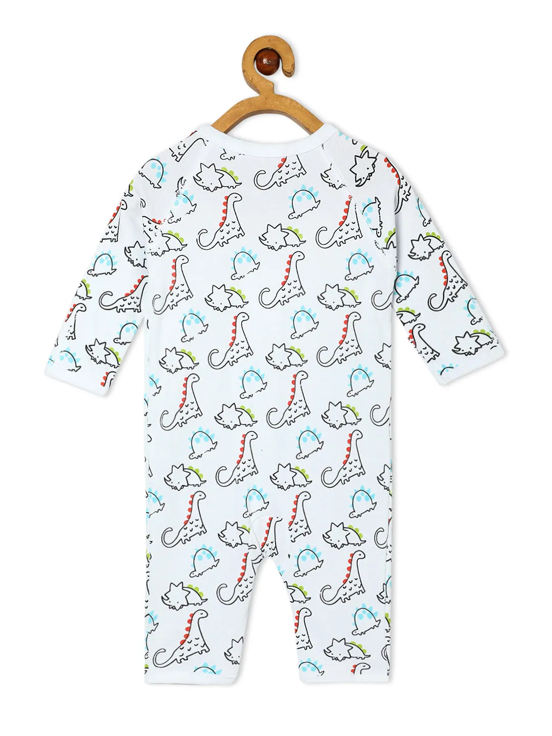 Jabla Style Infant Romper Combo Of 2: Dinos On The Round- Foxier Than The Fox