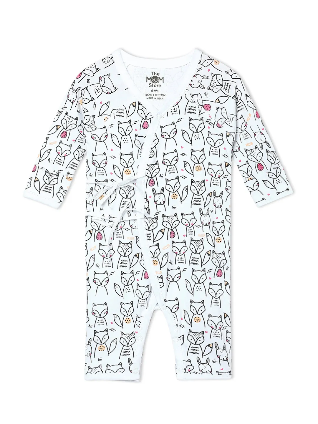 Jabla Style Infant Romper Combo Of 2: Dinos On The Round- Foxier Than The Fox