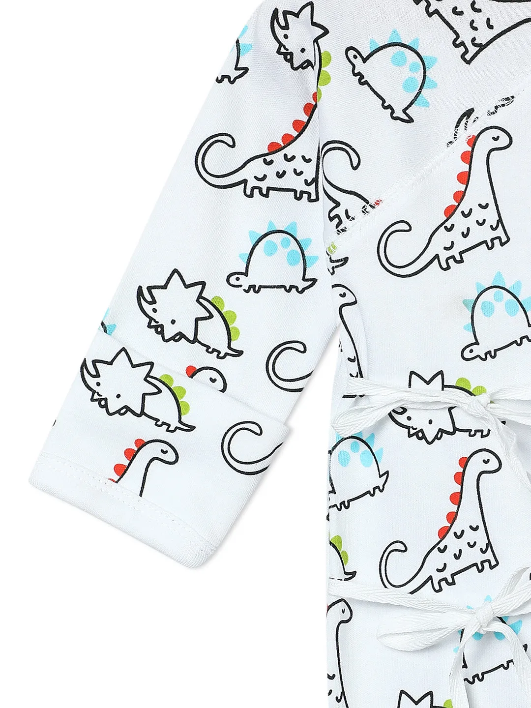 Jabla Style Infant Romper Combo Of 2: Dinos On The Round- Foxier Than The Fox