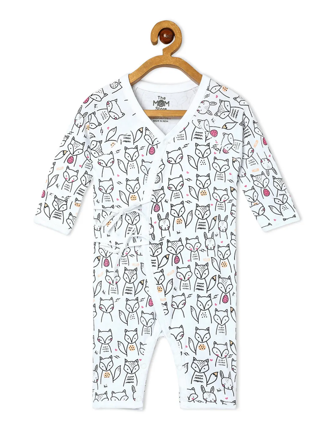 Jabla Style Infant Romper Combo Of 2: Dinos On The Round- Foxier Than The Fox