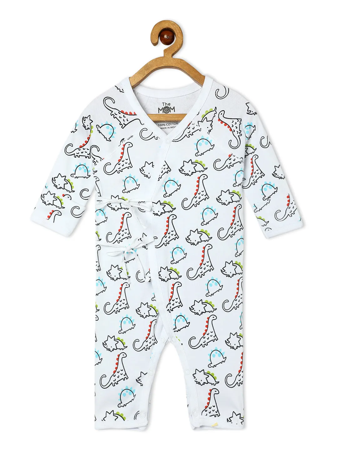 Jabla Style Infant Romper Combo Of 2: Dinos On The Round- Foxier Than The Fox