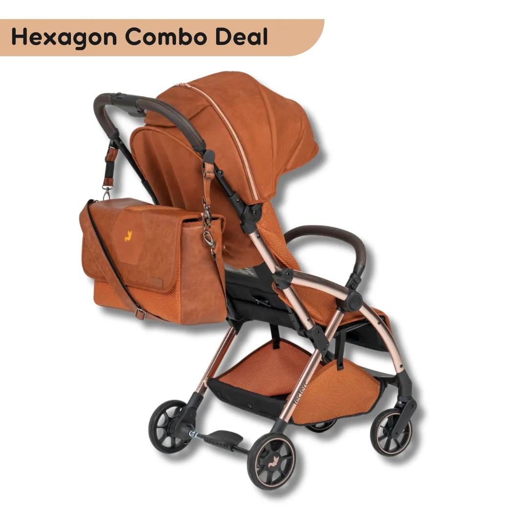 Leclercbaby Bundle Deal Hexagon Heritage Sport (Stroller   Diaper Bag)