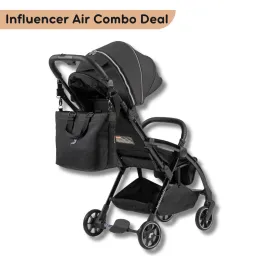 Leclercbaby Combo Influencer Air Piano Black (Stroller Luxury Diaper Bag)