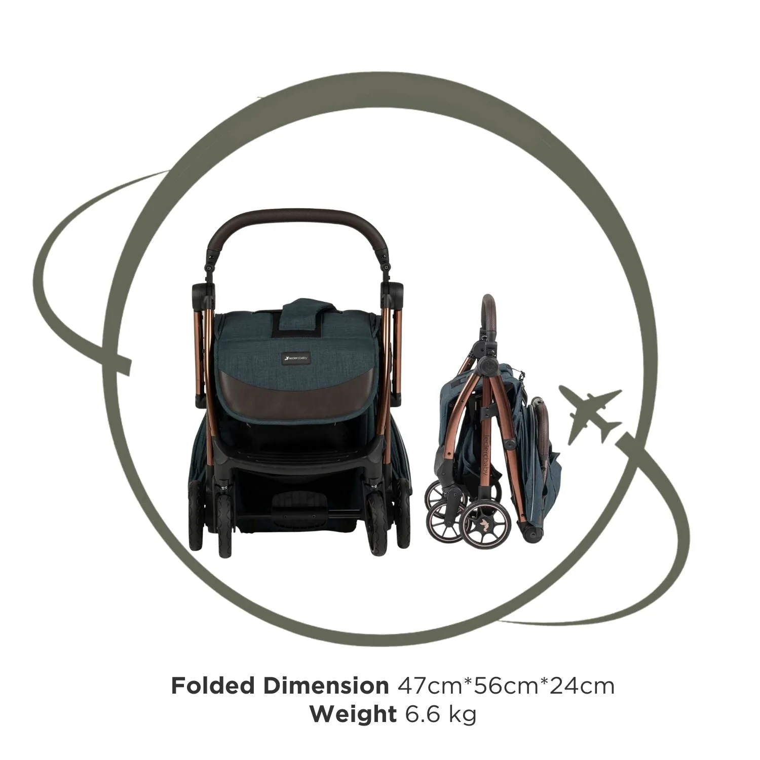 Leclercbaby Influencer Air Stroller Denim Blue