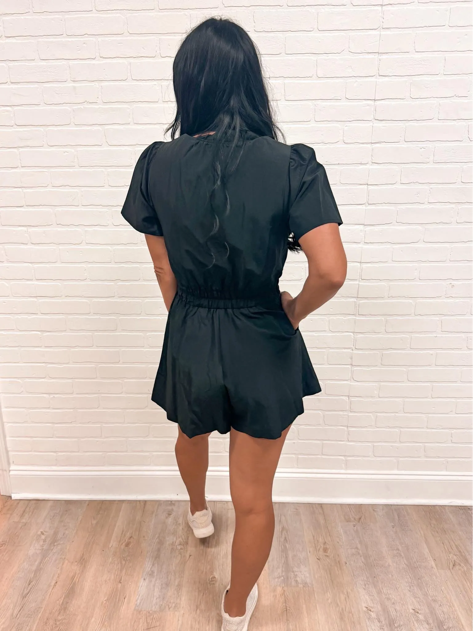 Locked In Romper Black