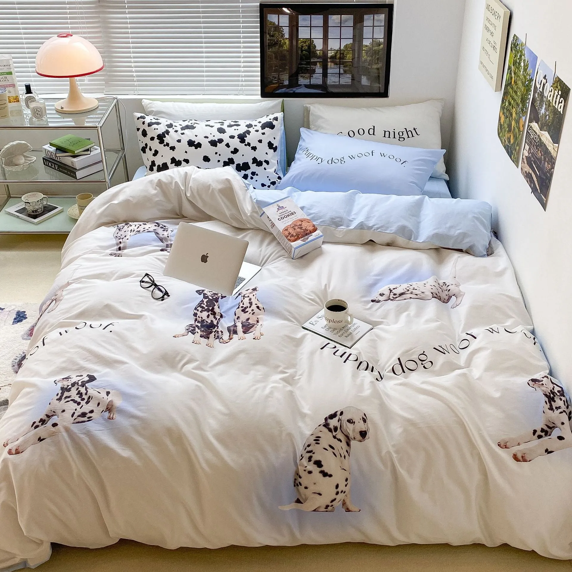 Luxurious 3D Printed Cotton Bedding Set - Elegant Plant & Flower Patterns