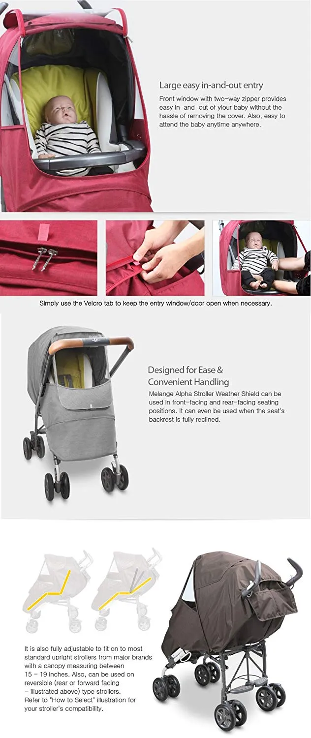 Manito Melange Alpha Stroller Weather Shield