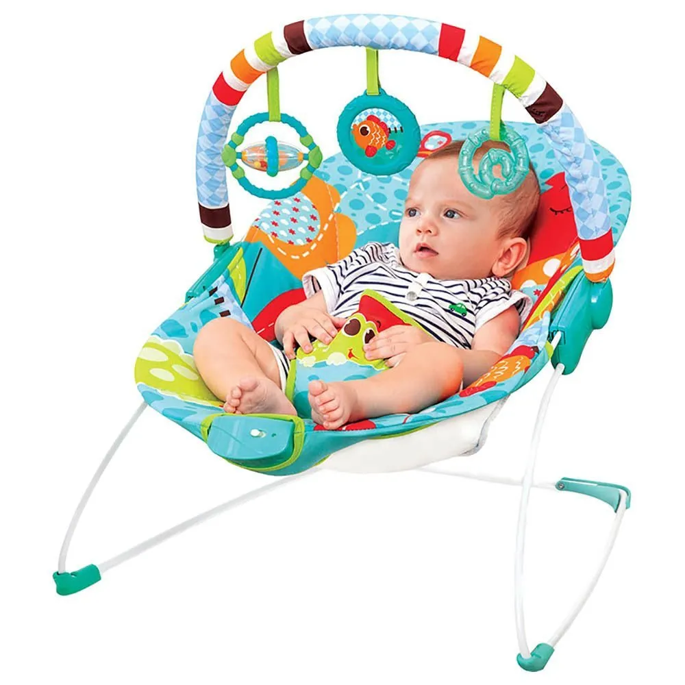 Mastela Newborn Baby to Toddlers Rocker Musical Bouncer Chair- Blue