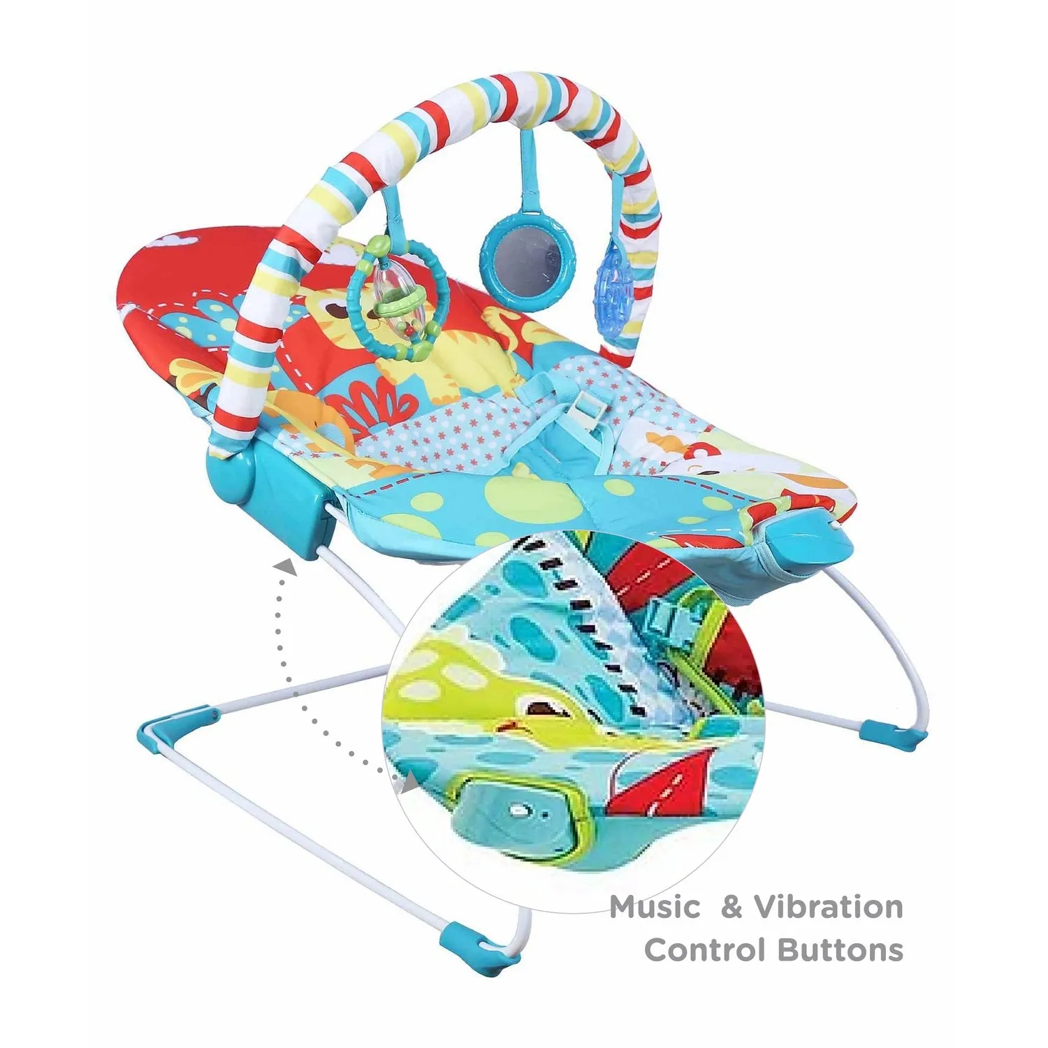 Mastela Soothing Vibration Bouncer (3 to 12 Months) - Distressed Box