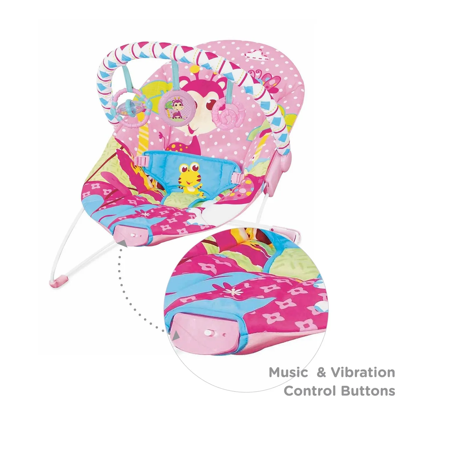 Mastela Soothing Vibration Bouncer (3 to 12 Months) - Distressed Box