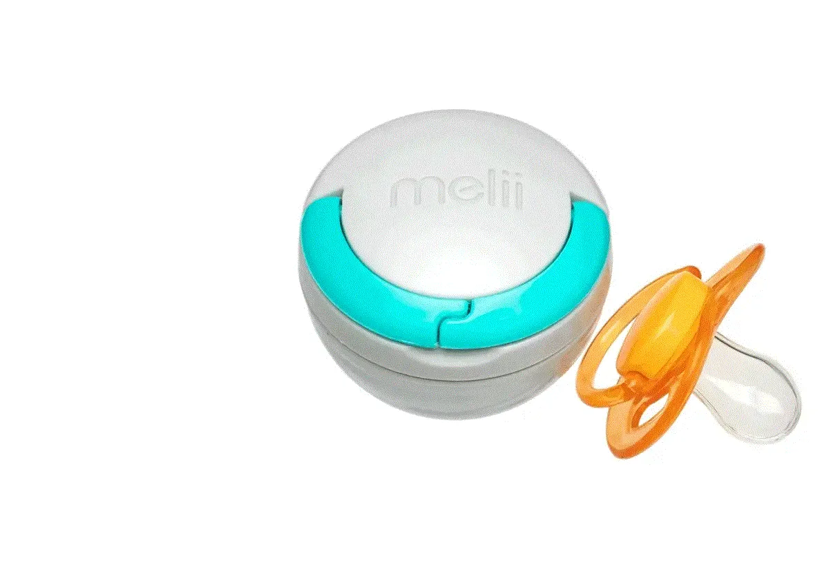 Melii Pacifier Pod- 1 Pack Grey & Blue