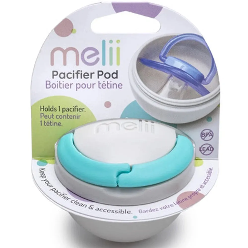 Melii Pacifier Pod- 1 Pack Grey & Blue