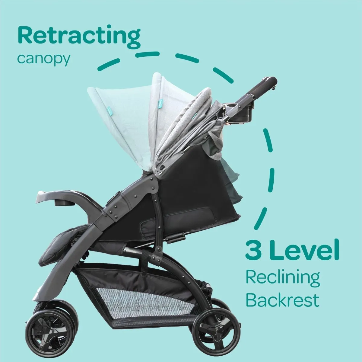 Moon Aria Stroller Lite Grey