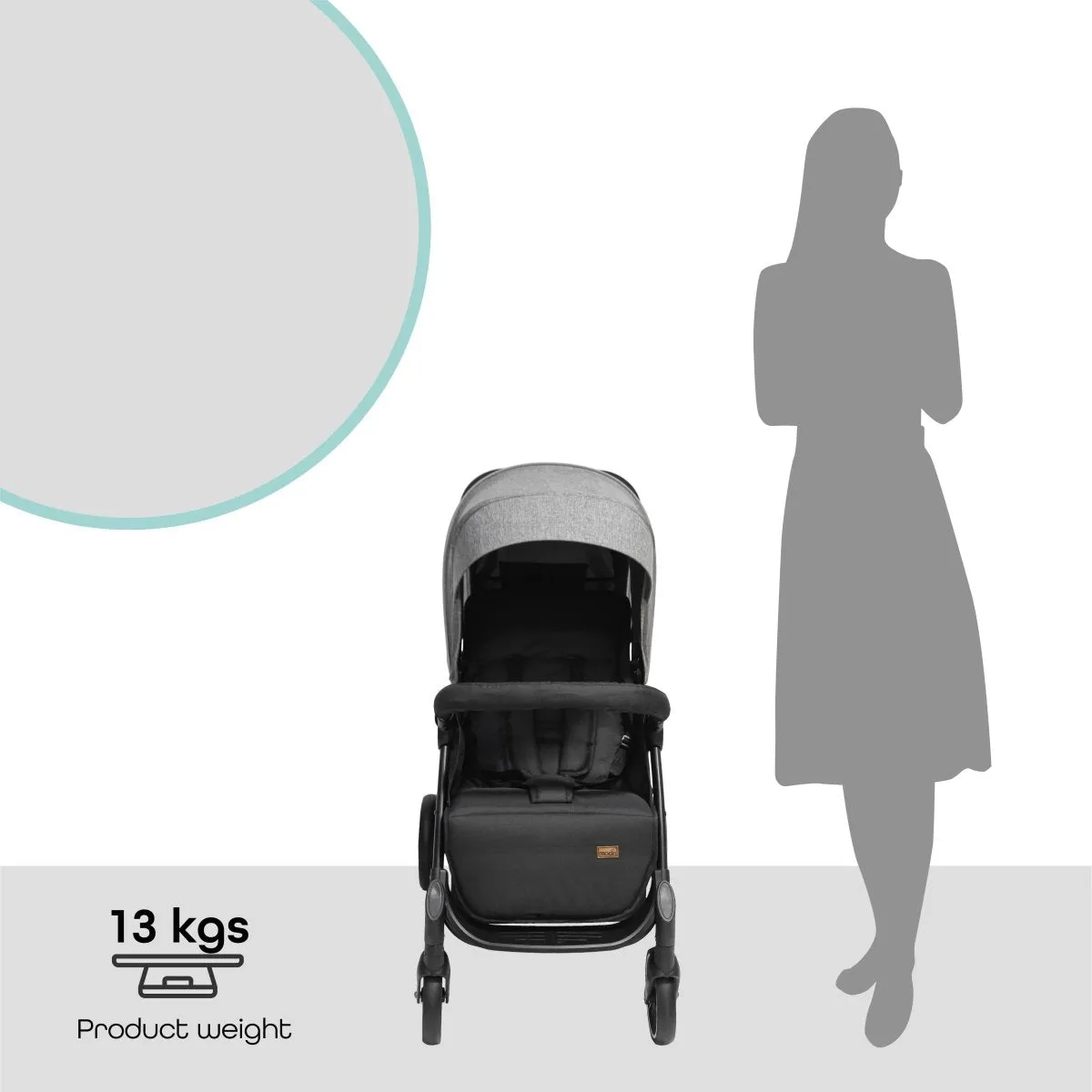 Moon Dios Stroller Grey