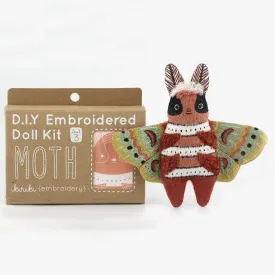 Moth Embroidery Kit