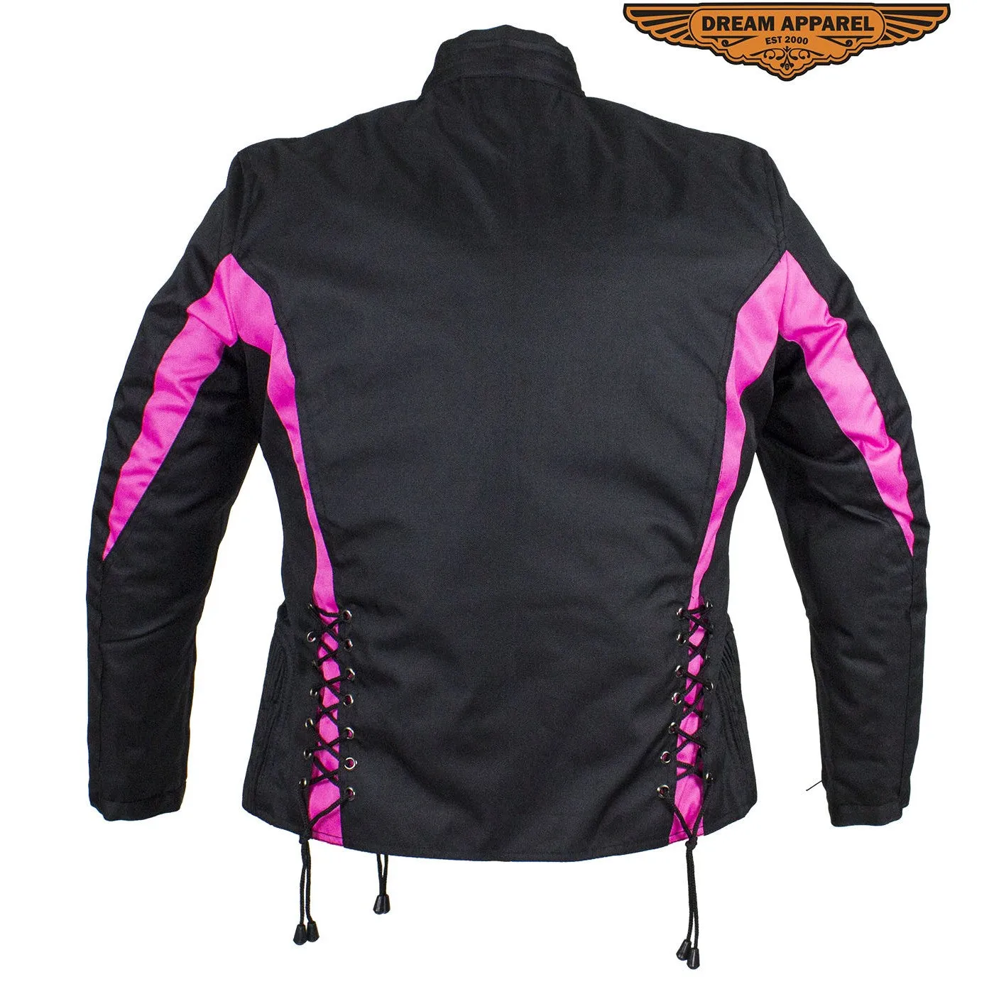 New Black & Pink Textile Racing Jacket