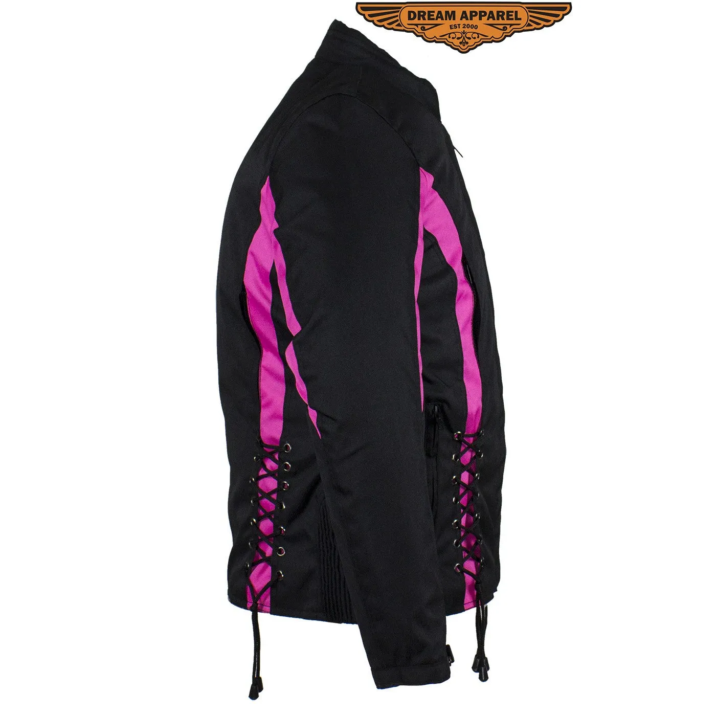 New Black & Pink Textile Racing Jacket