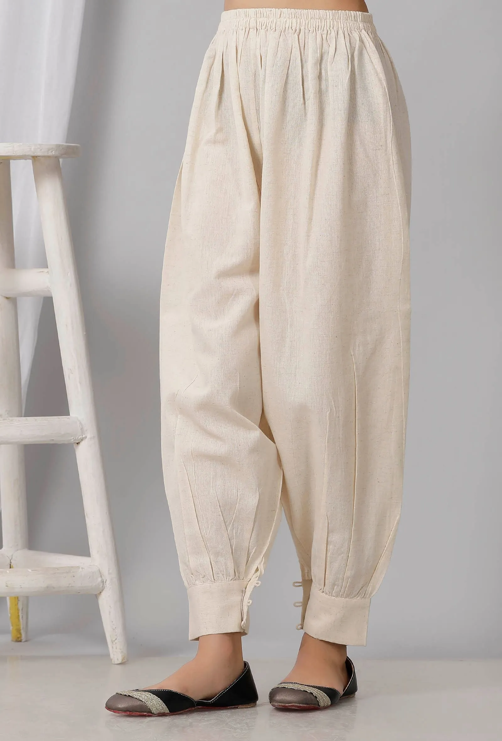 Off White Cotton Dhoti Salwar