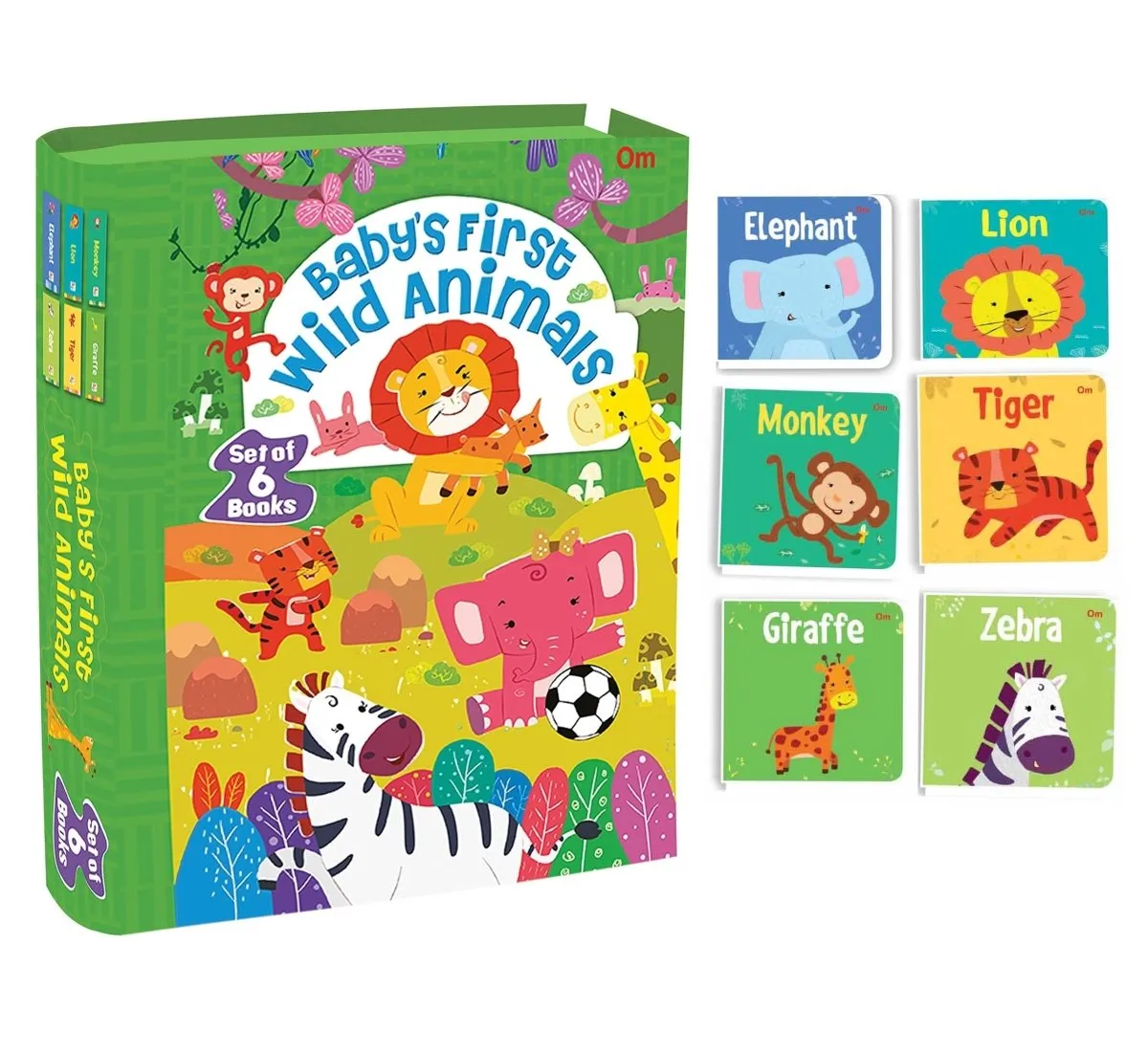 Om Books International Baby's First Wild Animals (Set of 6 board books )