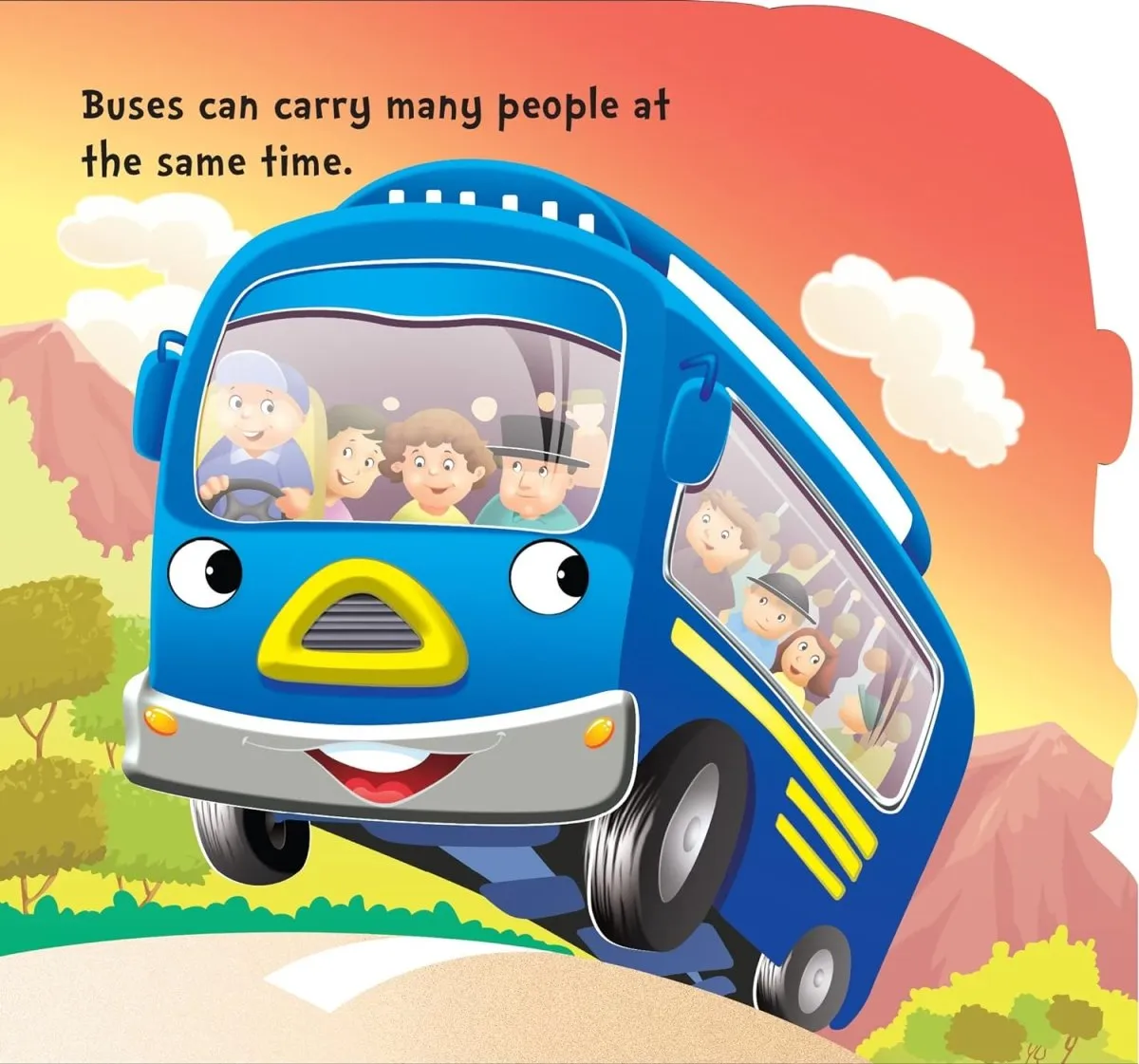 Om Books International Bus ( Transport )- Cutout Board Books